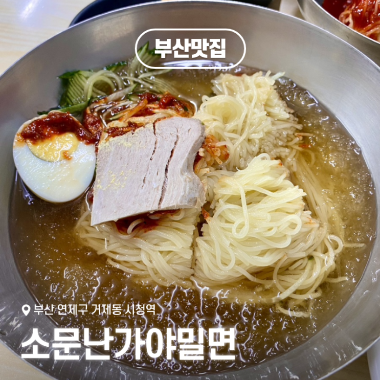  부산밀면맛집 시청역 근처 소문난가야밀면 솔직후기
