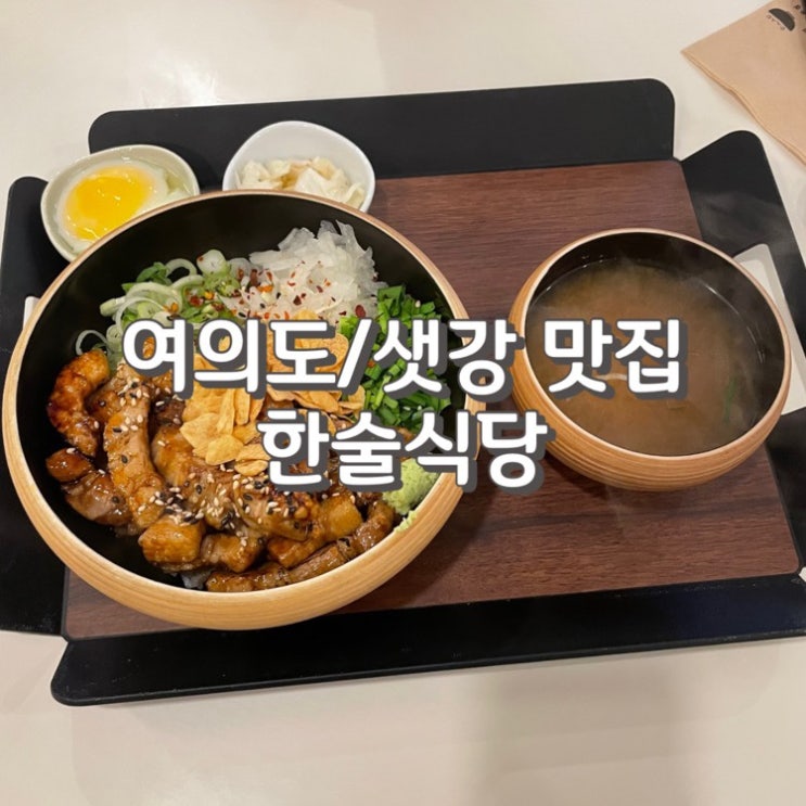  (내돈내산) 여의도 직장인 추천 9,900원 가성비 혼밥 덮밥 맛집 [ 한술식당 ] (feat. 웨이팅, 주차 정보)