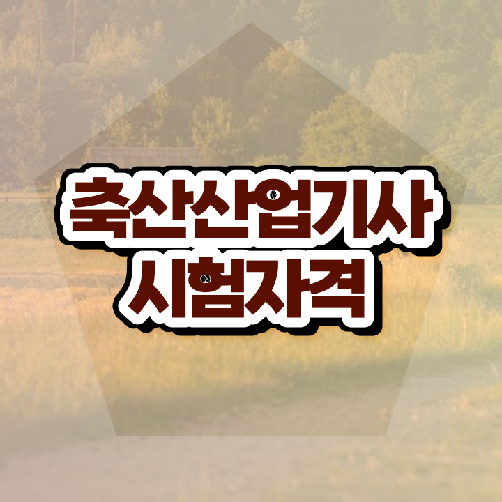  축산산업기사 실기합격률 축산산업기사 응시자격 학점은행제로 4달 안에 끝낸 비법