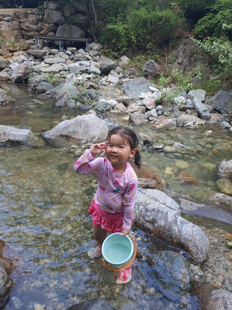  산청 아기랑 가기좋은 백운계곡 , 삼부원 평상이용
