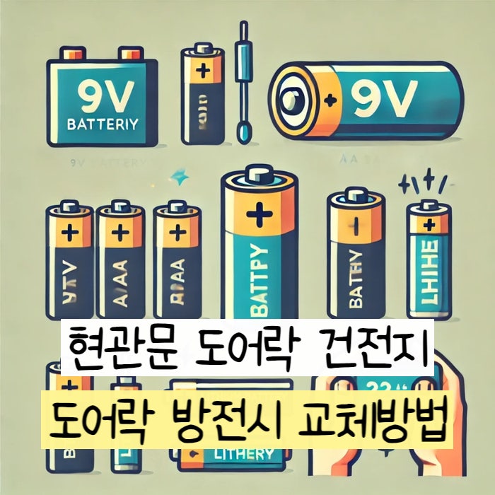  현관문 도어락 건전지 사이즈 방전시 교체방법도 알아봐요
