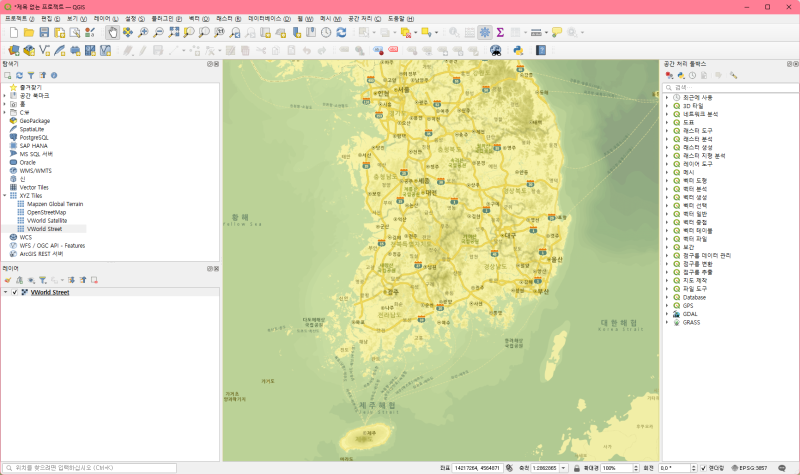 QGIS 설치하고 Web지도(Vworld) 불러오기 : 네이버 블로그