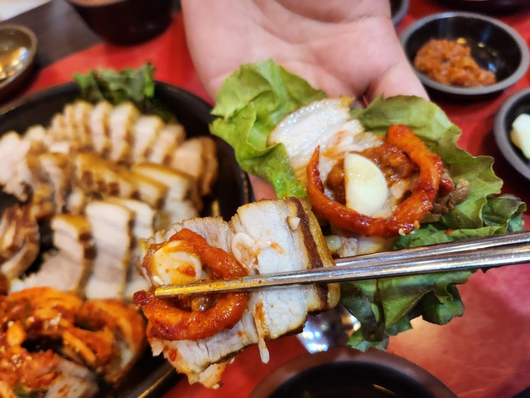  기흥 화성 보쌈맛집 항아리보쌈 고기가 야들야들해