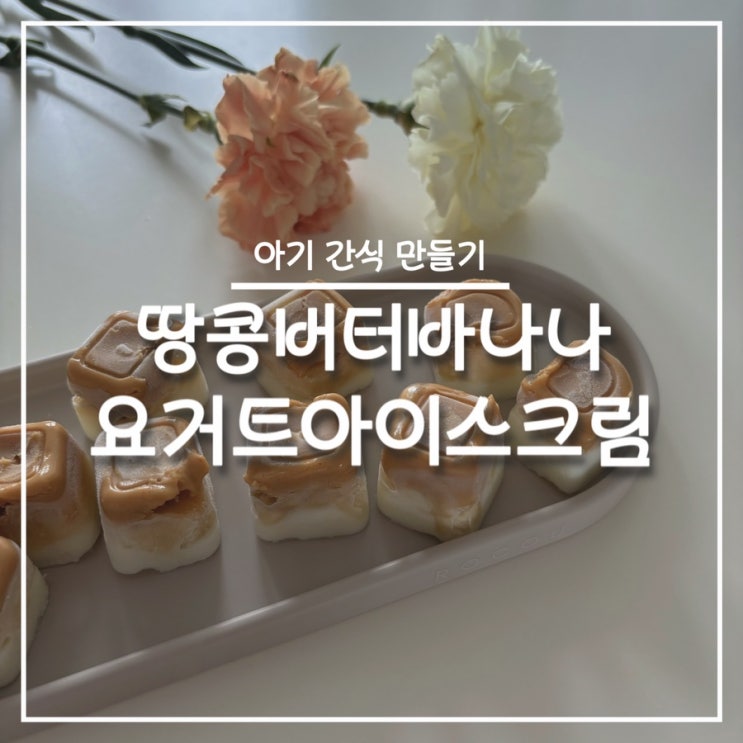 [아기간식] 돌아기 땅콩버터 바나나 요거트 아이스크림 만들기