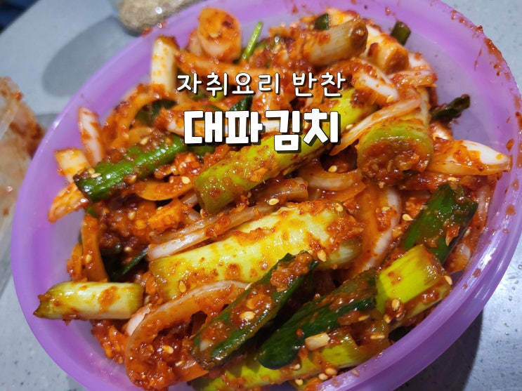  집밥요리 간단음식레시피 자취요리 대파김치 황금레시피