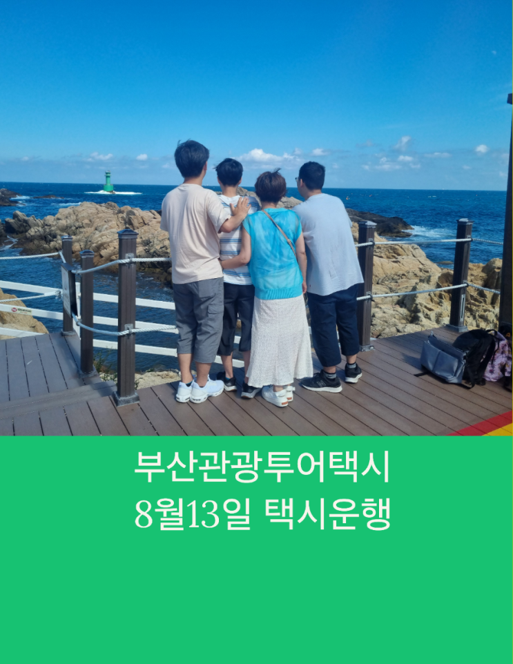  부산관광택시 일본인 힐링 가족여행