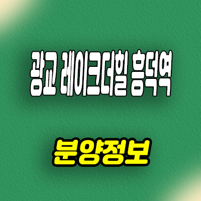  광교 레이크 더힐 흥덕역 투룸 오피스텔 분양가 영덕동 아파텔 모델하우스