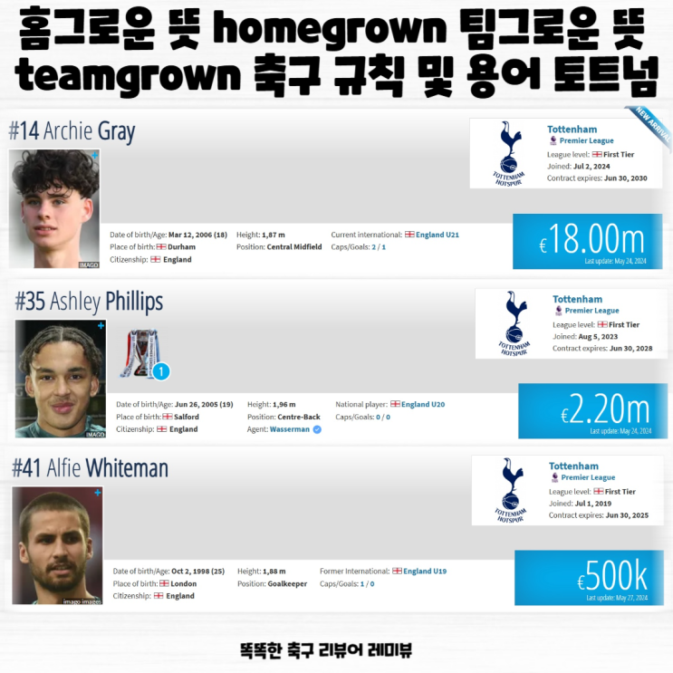 홈그로운 뜻 homegrown 팀그로운 뜻 teamgrown 축구 규칙 및 용어 토트넘 선수단 정리! 홈그로운 뜻 homegrown 팀그로운 뜻 teamgrown 축구 규칙 및 용어 토트넘 선수단 정리!