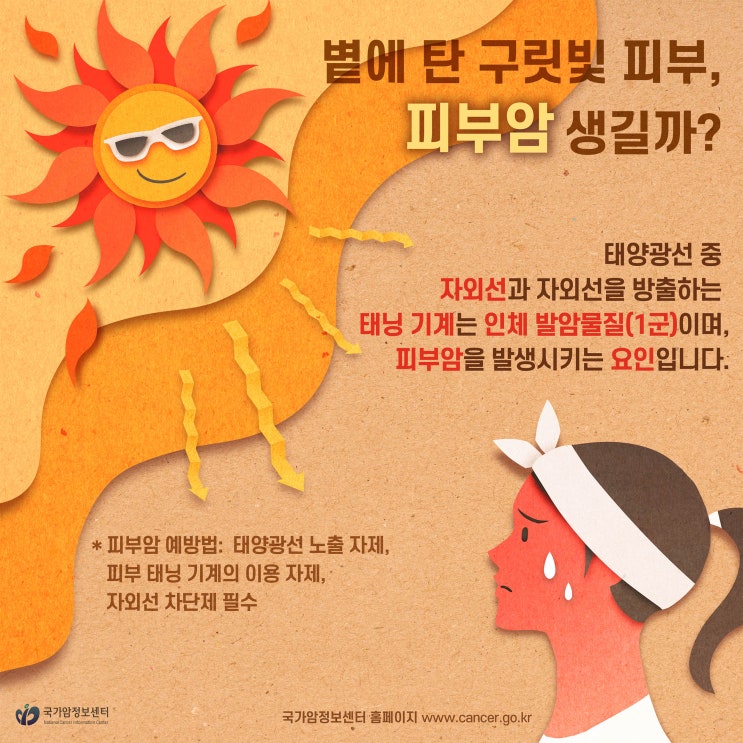 볕에 탄 구릿빛 피부, 피부암을 유발한다?