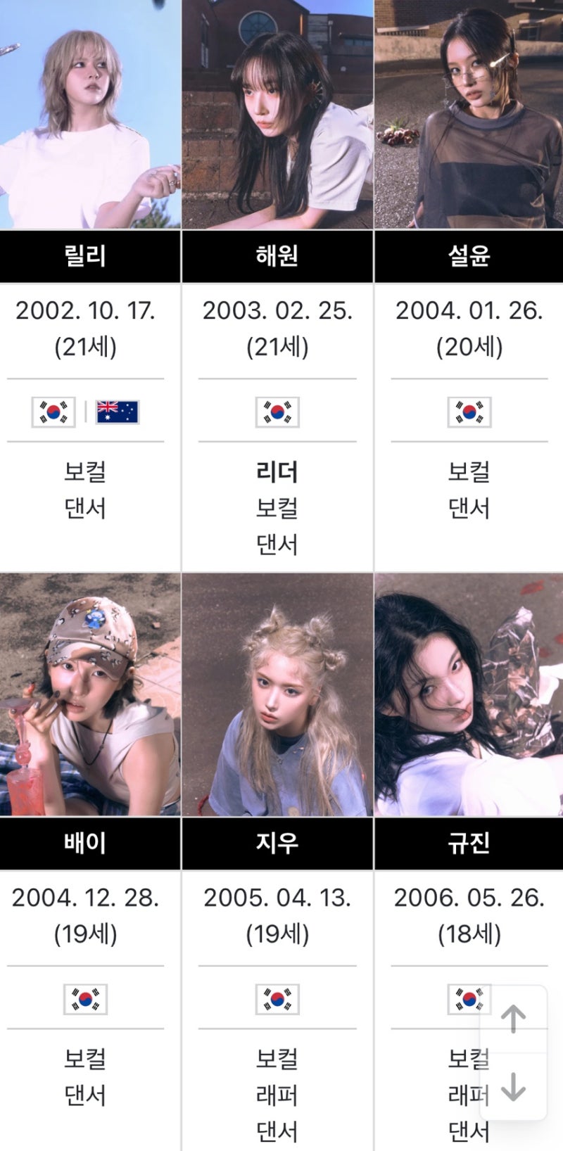 엔믹스 nmixx 나무위키 아이돌 멤버 및 실력