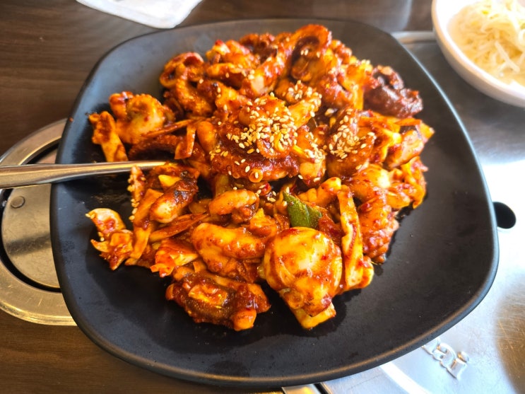  낙지, 주꾸미 등 해물 볶음이 맛있는 복사꽃 피는 집 인천점!(feat. 피자)