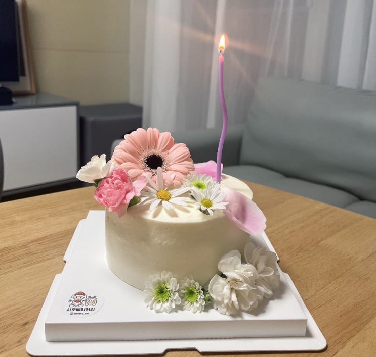   동탄케이크_#생화케이크 #기념일케이크 #케이크맛집 베이커리시오 다녀온 후기 