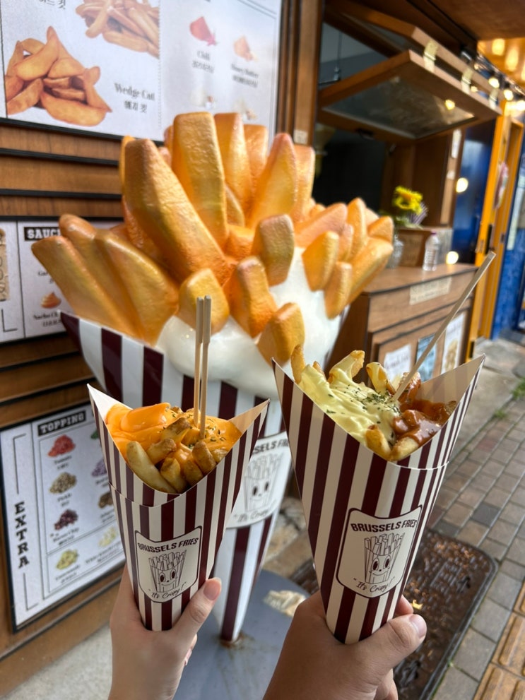  수원맛집ㅣ브뤼셀프라이 수원행궁 본점ㅣ감자튀김 테이크아웃, 소스 비교