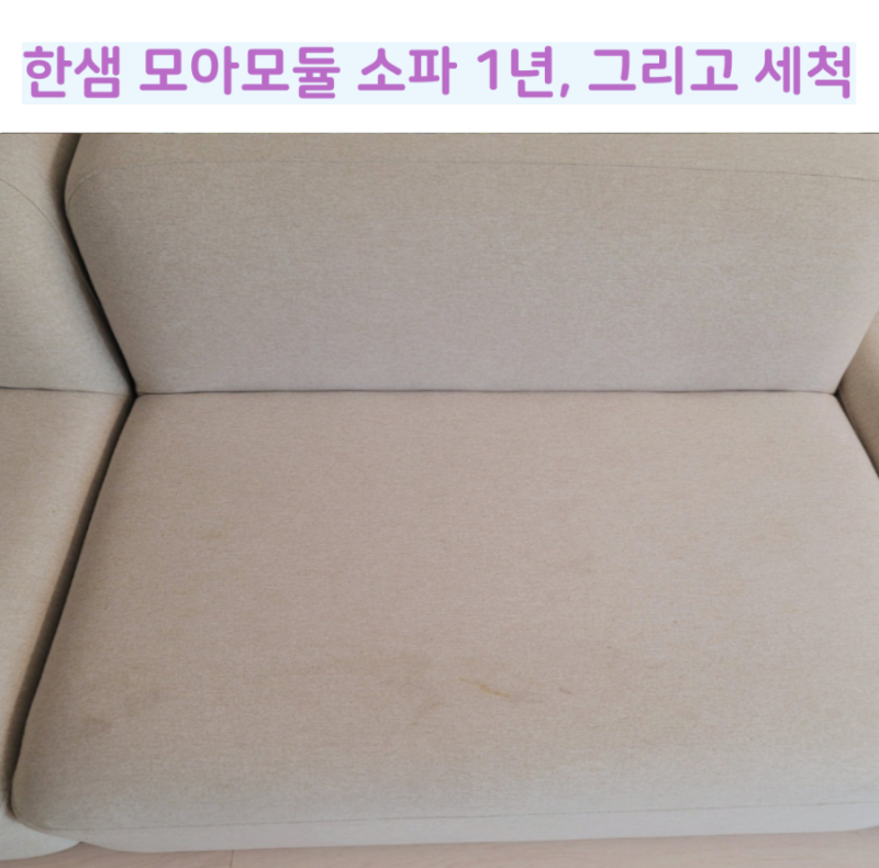 한샘모아모듈쇼파 1년 사용 후기, 한샘 쇼파 셀프 세척까지 (이 정도로 만족해)