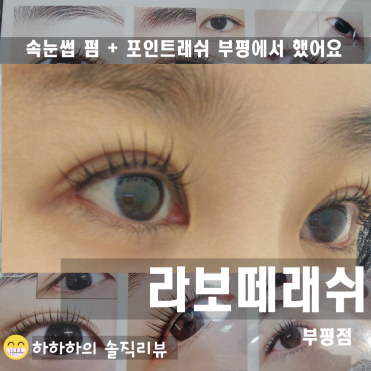  부평속눈썹펌 라보떼래쉬에서 펌 & 포인트래쉬 후기