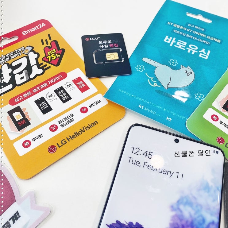  자급제폰 유심교체 kt주말개통