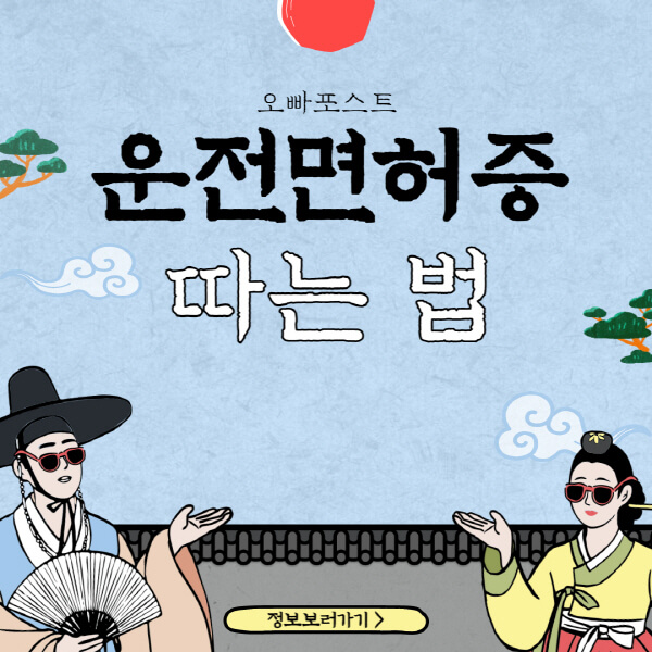  운전면허 따는 법! 6가지 꼼꼼정리