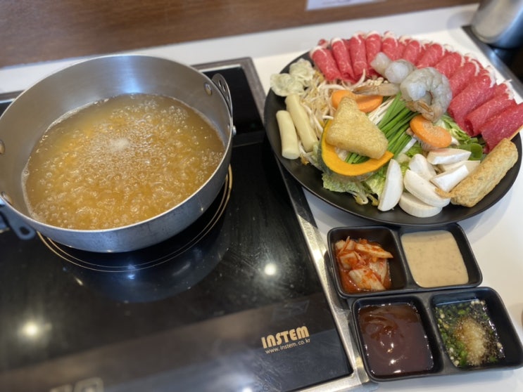  서면 혼밥 식당 스구식탁 새우 샤브샤브 계란죽