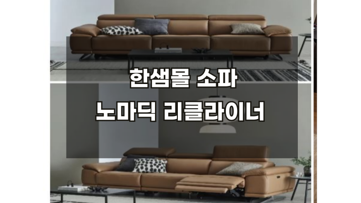  한샘몰 소파 노마딕천연가죽리클라이너4인 추가할인