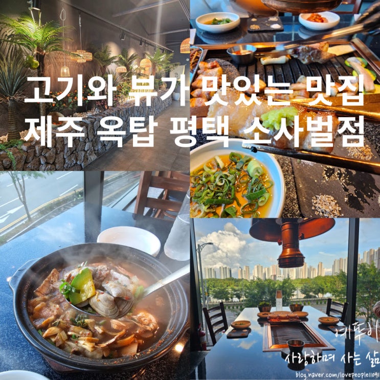  딸아이와 즐거운 식사 데이트 제주 옥탑 평택 소사벌점 품질 좋은 고기와 서비스 뷰가 좋은 맛집 소개