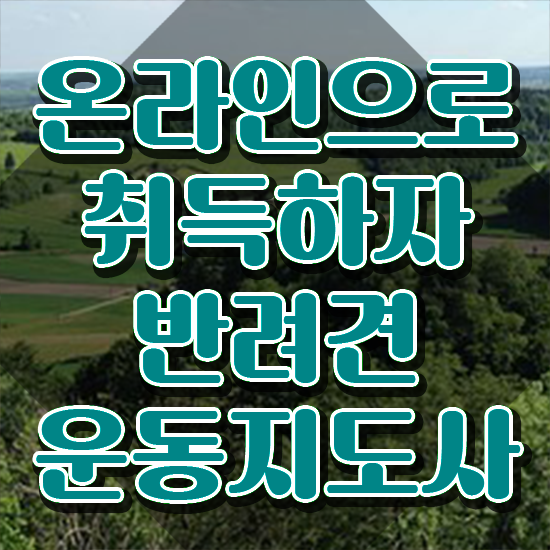  40대 취업 , 구체적인 반려견운동지도사 합격 비법