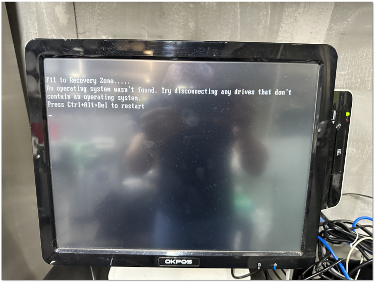  대방동 컴퓨터수리 신길동 출장 OKPOS ZED5SJ9 포스기 An operating system wasn't found SSD 고장