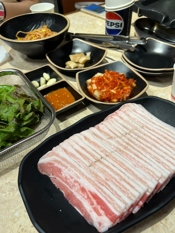  부평역 근처 맛집 삼겹살  부평신사교자냉삼 메뉴