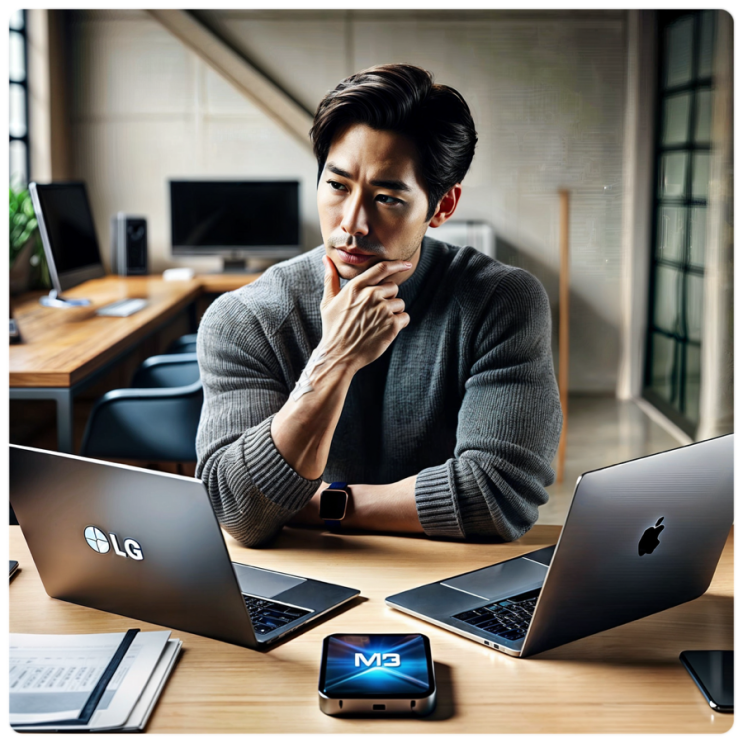  영상 편집 노트북: 맥북 M3 Pro vs LG그램 프로 for 프리미어와 애프터 이펙트 (200만원대)