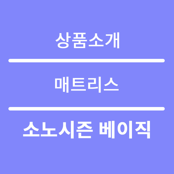  소노시즌 베이직 매트리스 렌탈 가격은?