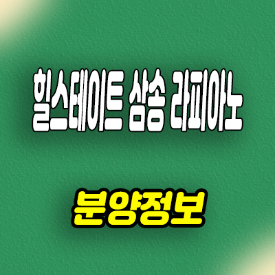  힐스테이트 삼송 라피아노 타운하우스 오금동 단독주택 분양가 잔여세대 문의