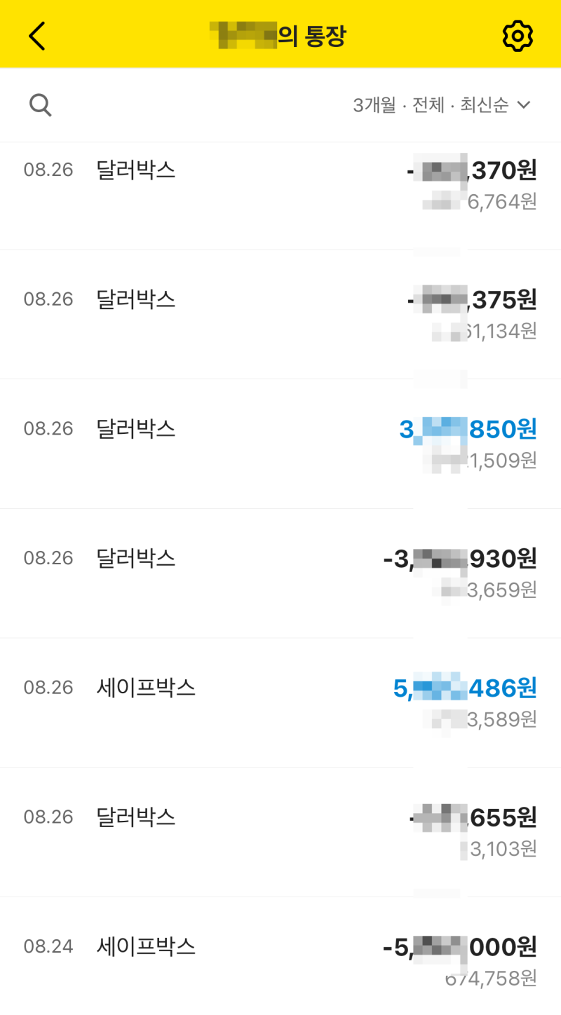 카카오뱅크 세이프박스 실제 하루 이자는 얼마(한도) : 네이버 블로그