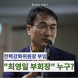 축구협회 전력강화위원장, 최영일 부회장 부임. 역할, 임기 알아보자.