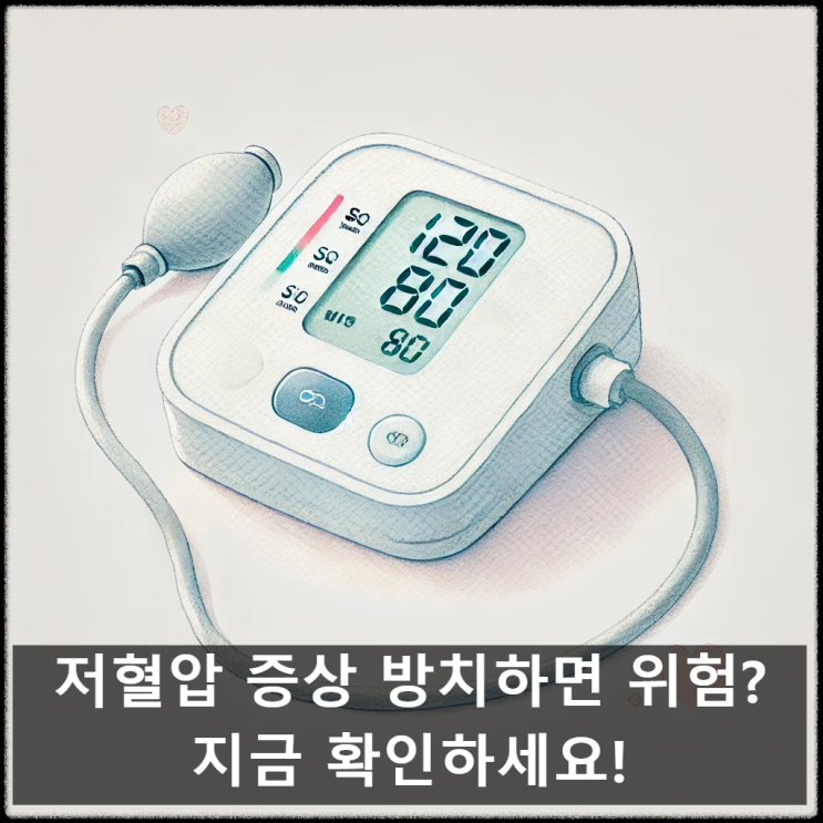  성인 기준 혈압 정상 수치와 저혈압의 주요 원인 및 대처법