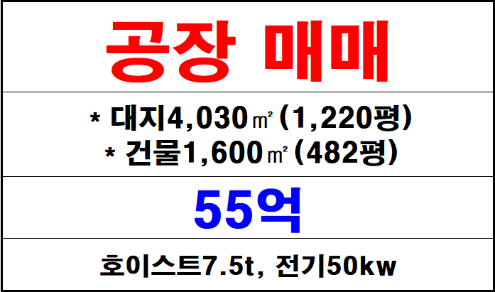  김해 테크노밸리 공장 매매, 김해 대형 평수의 공장매매