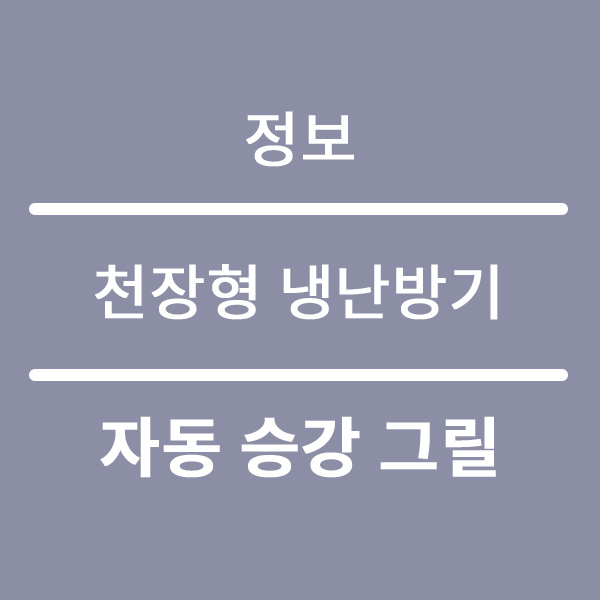  삼성 천장형 냉난방기 렌탈 편의성을 살린 자동승강그릴~