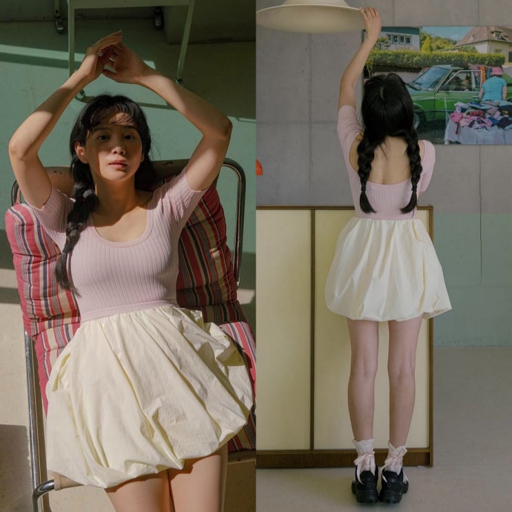  김무열윤승아 sea ny 씨뉴욕 벌룬 미니 스커트 코디 가격은?