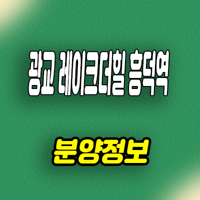  광교 레이크 더힐 흥덕역 투룸 오피스텔 영덕동 아파텔 줍줍 잔여세대 문의