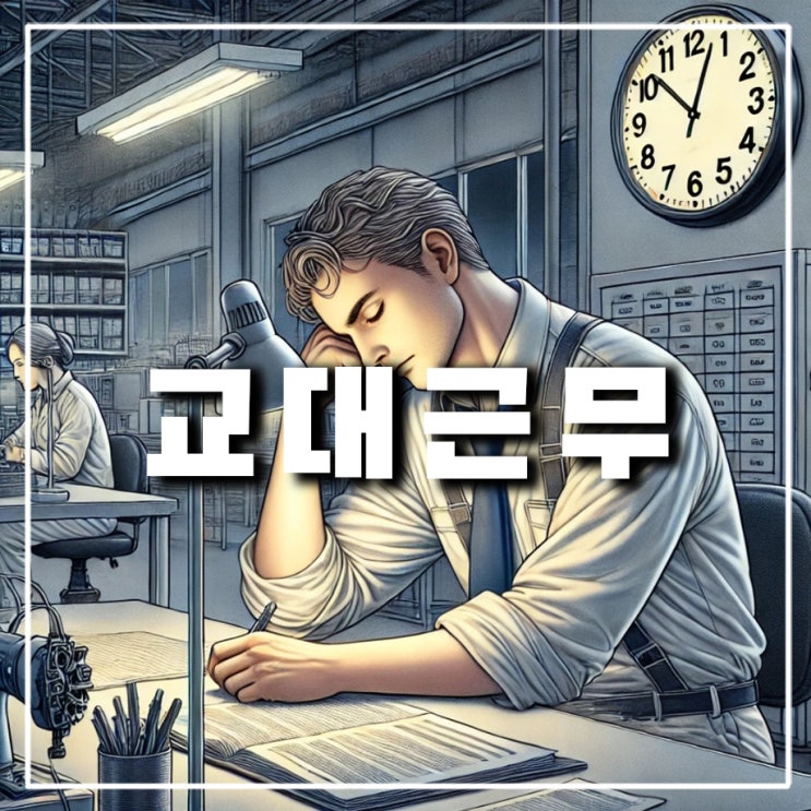  교대 근무의 장점과 단점, 4조 3교대, 2교대 근무표