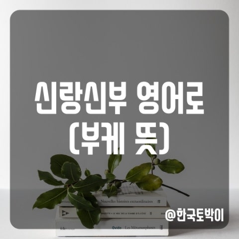  신랑 신부 영어로, 부케 뜻