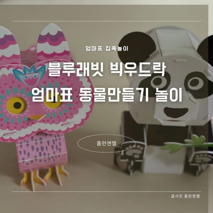  블루래빗 빅우드락키트 엄마표 동물만들기 놀이