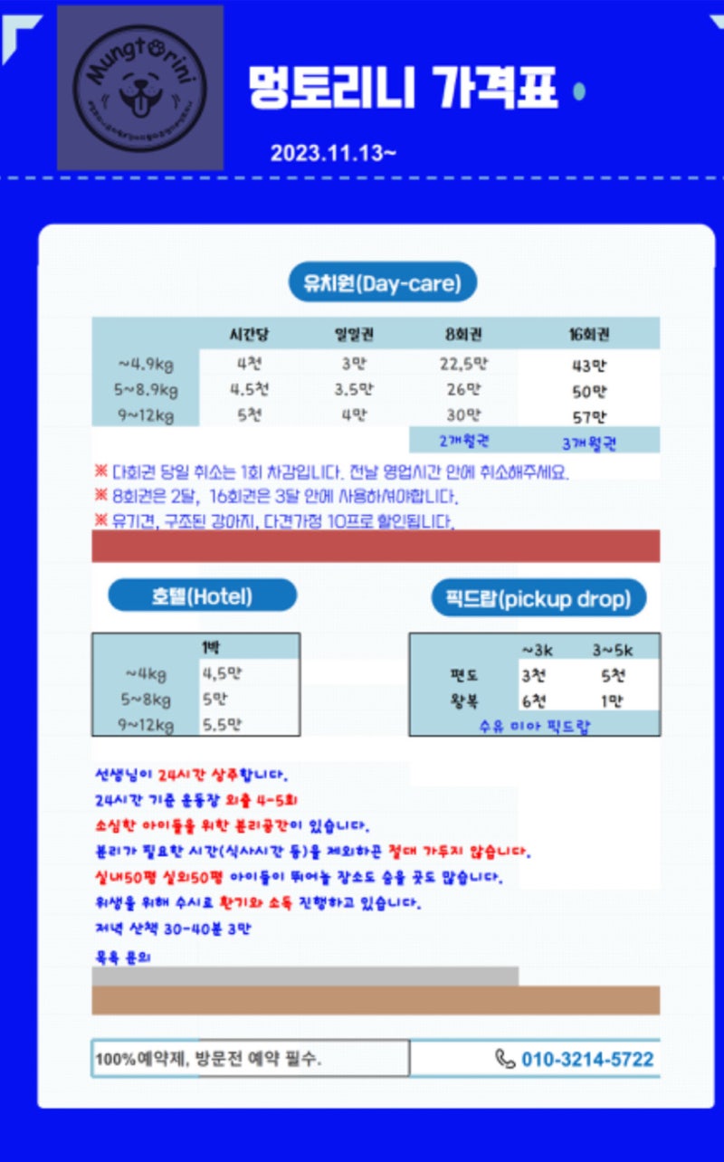 애견유치원 멍토리니