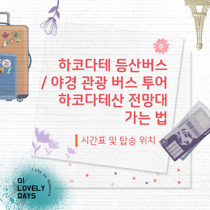  하코다테 등산버스 하코다테산 야경 관광 버스 투어로 하코다테산 전망대 가는 법