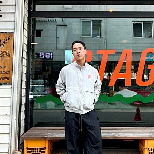 코닥 어패럴 바람막이 자켓 아노락 반집업후드 리뷰 남자가을코디