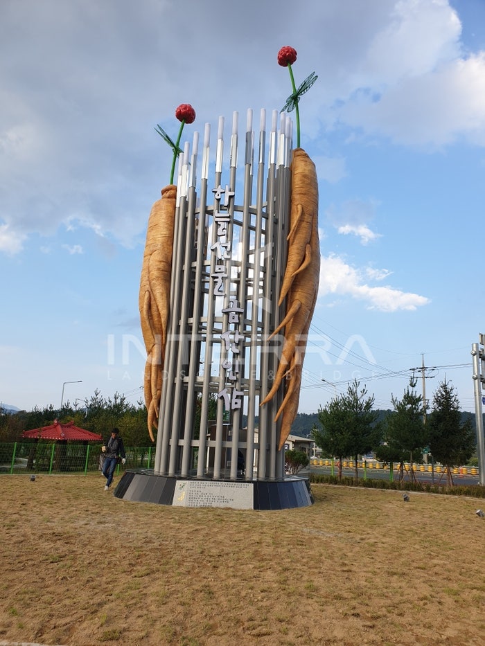  인삼축제 인삼조형물 경관조형물 상징조형물 진입관문조형물 경관디자인 경관설계 경관홍보물