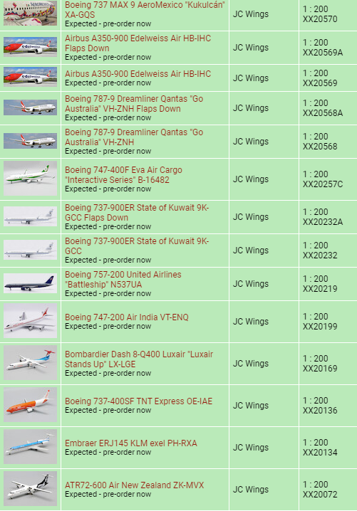  1:200, 1:400 jc wings 프리오더, 1:200 대한항공 A330-200 HL8228 프리오더, 1:200 인플라이트 프리오더