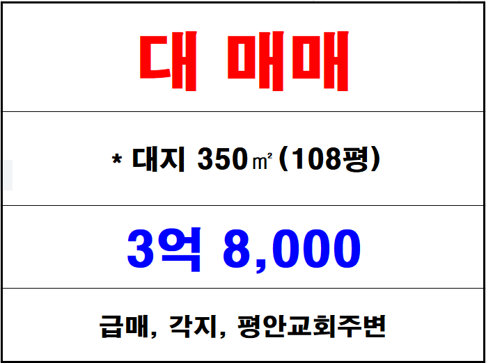  김해 율하동 나대지매매, 땅매매, 토지매매, 급매!!