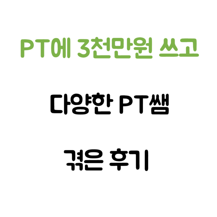  PT쌤 30명 만나본 후기. (최악 vs 최고) (내돈 내산)