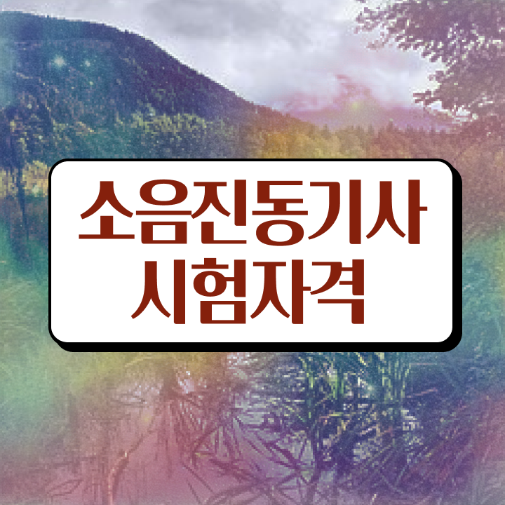 소음진동기사 자격요건 독학으로 15주 동안 끝낸 방법