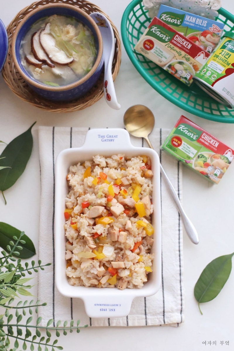 계란국 닭가슴살볶음밥 마법 큐브 크노르 치킨스톡으로 간단하고 맛있게 : 네이버 블로그
