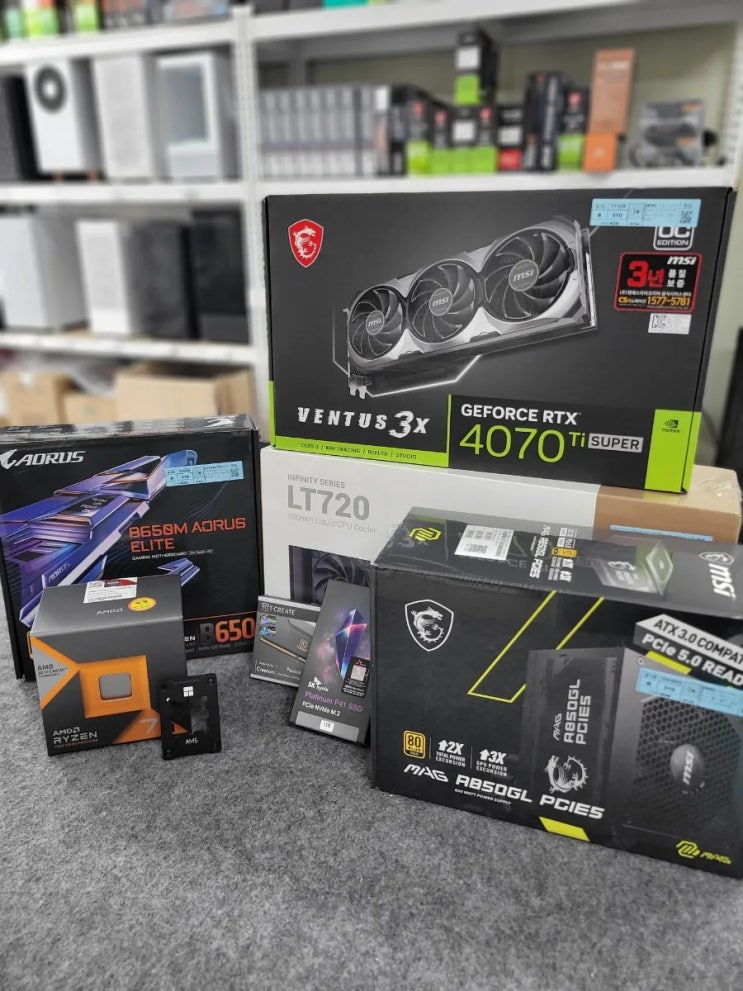  구미 라이젠 7 7800X3D 와 RTX4070 Ti Super